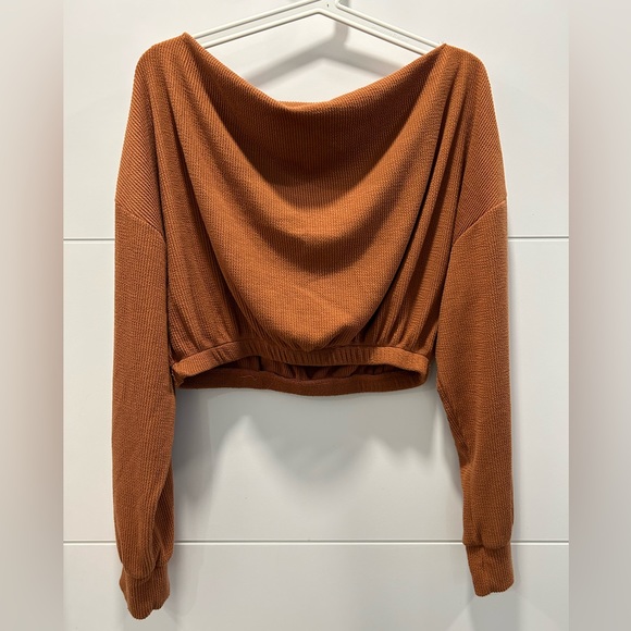 Cropped boat neck sweater - Picture 3 of 6
